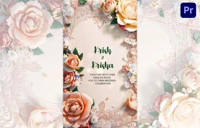 Floral Fantasy 3D Wedding Invitation Instagram Story